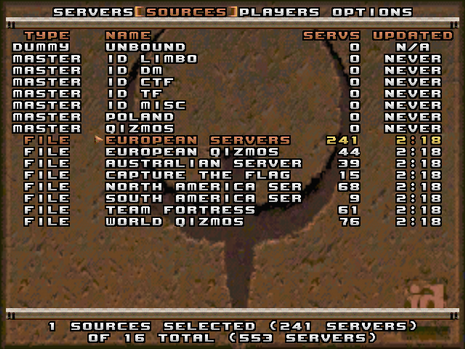 Setting server sources in ezQuake